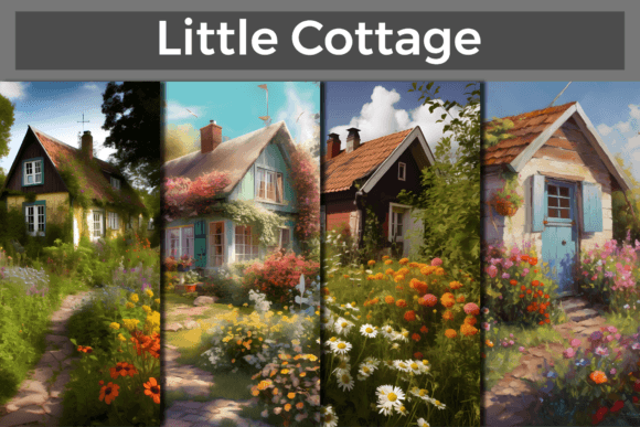 Download Little Cottage Background Aesthetic Art - Premium Resources