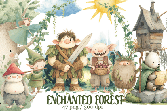 Download Magical Woodland Clipart Trolls, Ents - Woodland clipart Collection
