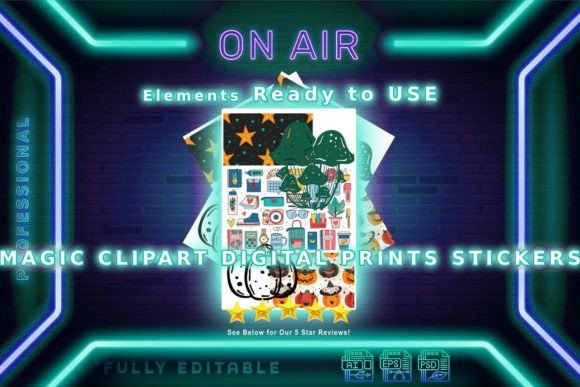 Download Magic Clipart Digital Prints Stickers - Art digital print Collection